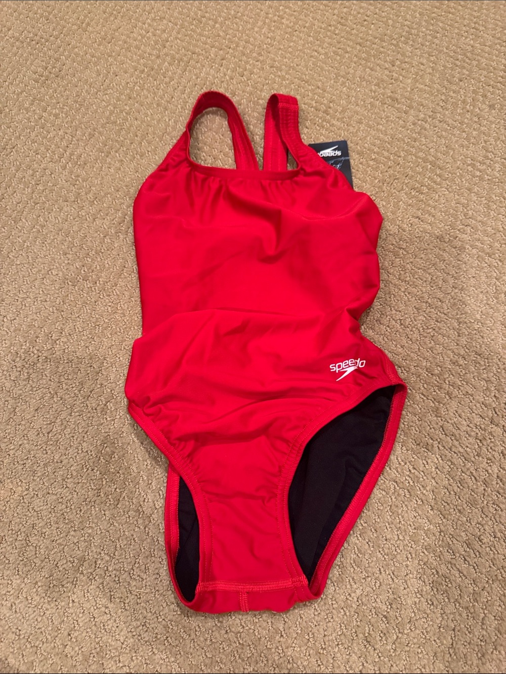 NWT Speedo Red Athletic One-Piece Swimsuit